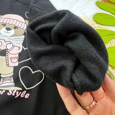 Conj. Casaco de Moletom Your Style e Calça Legging - Preto